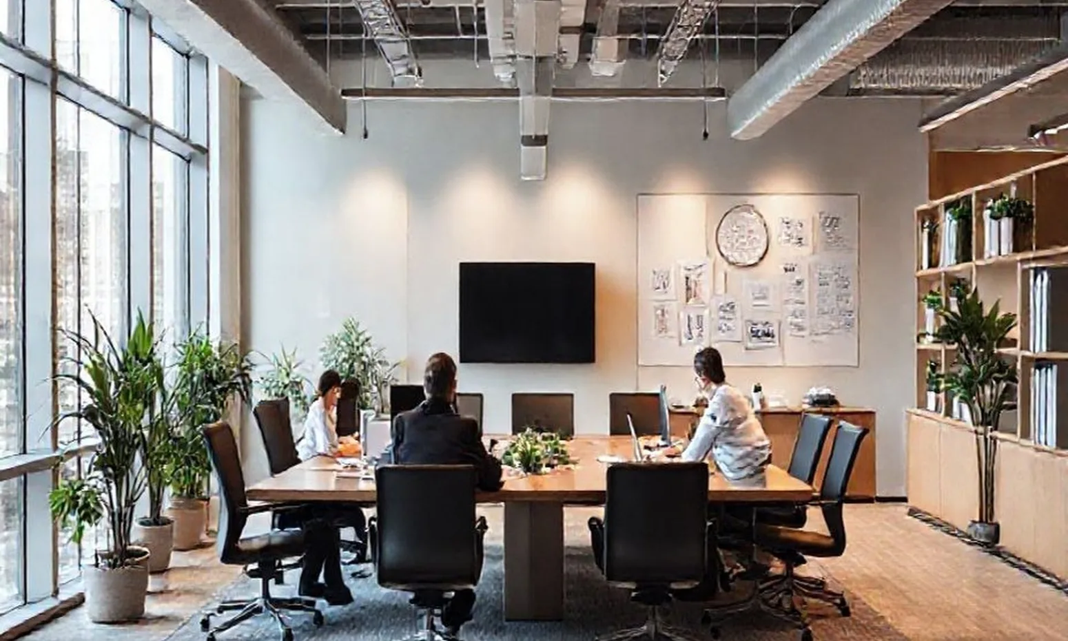 Modern consulting office environment